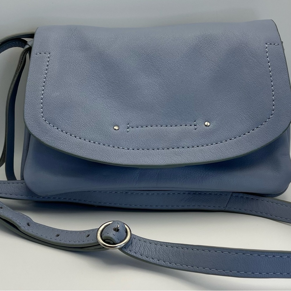 Lucky Brand baby blue Leather Crossbody Bag
